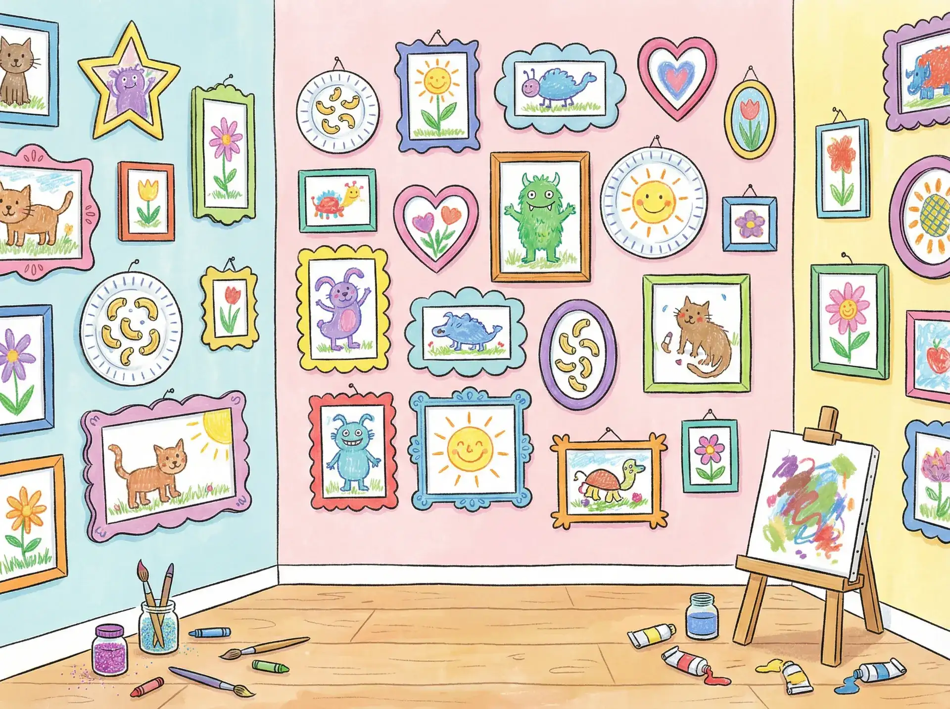 小朋友的彩色画作 - 体术漫游加点 创意展示